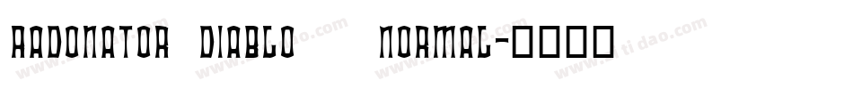 Radonator Diablo   Normal字体转换